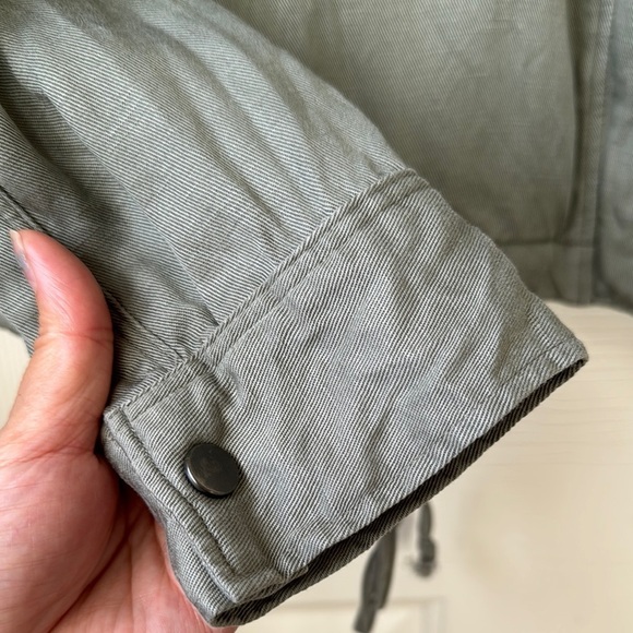 ASO Rails Collin’s Utility Sage Green Jacket Lyocell-Linen Blend Small - Picture 7 of 14